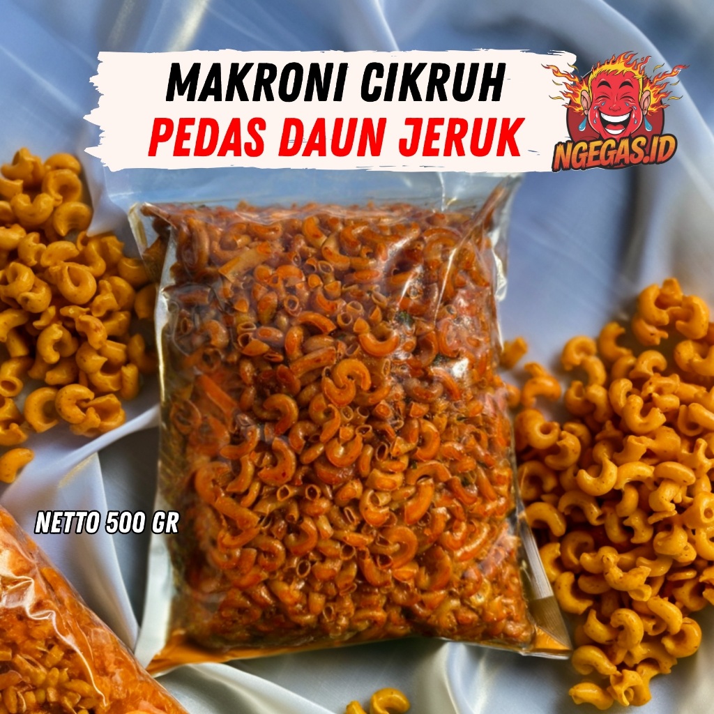 

Makaroni Pedas Bumbu Cikruh Daun Jeruk Pedas 500Gram Terlaris