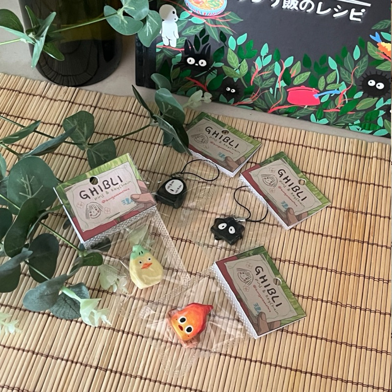 Ghibli Characters clay pins and keychains - @bungeobaostore