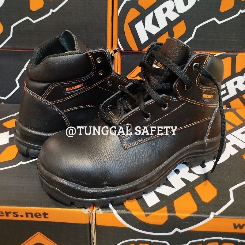 Sepatu Safety Krusher Dallas Black / Sepatu Krusher Dallas Murah 100% Berkualitas Original
