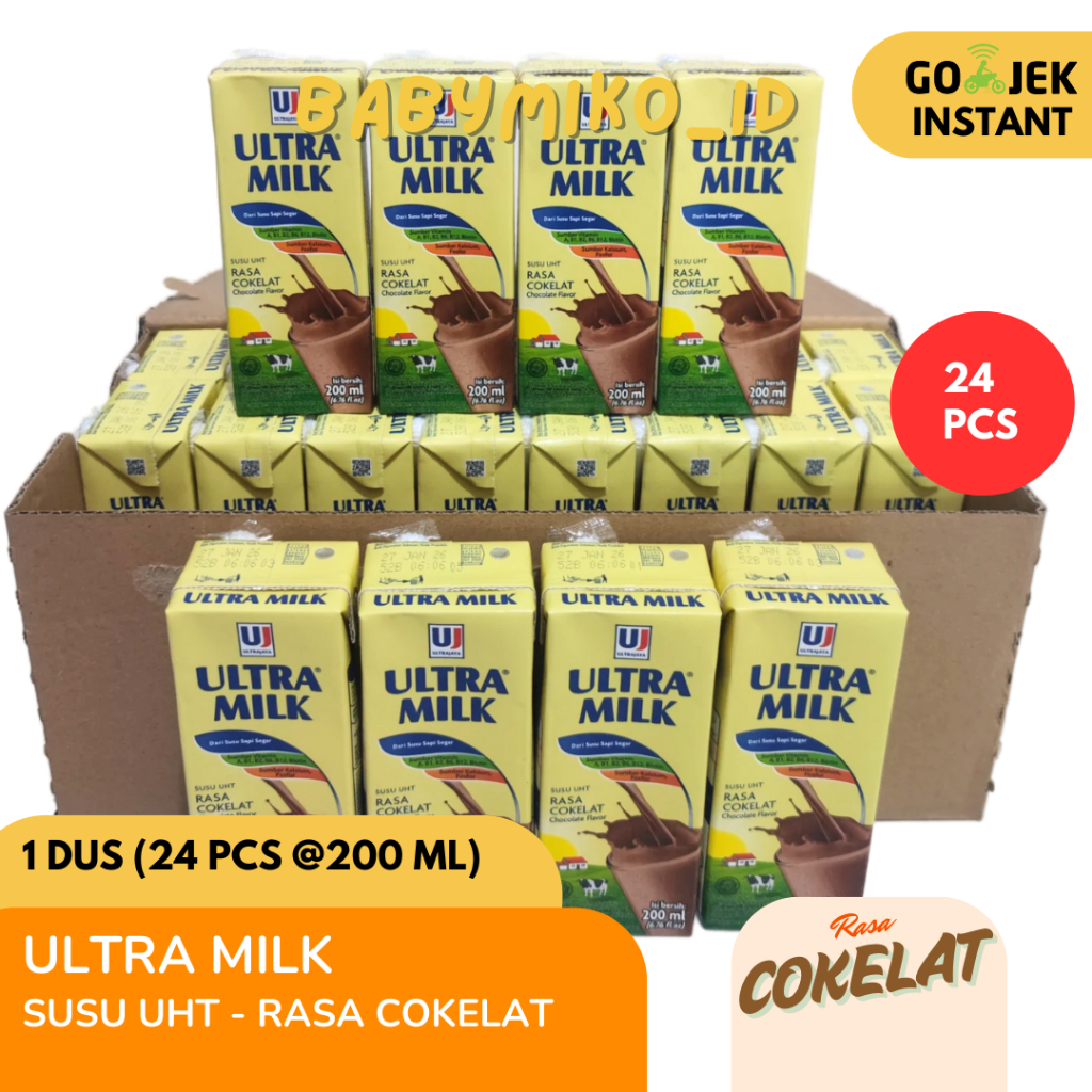 

[Harga Agen] Susu Ultra Milk Rasa Cokelat, Susu UHT Ultra Milk Chocolate 1 karton isi 24 pcs@200ml