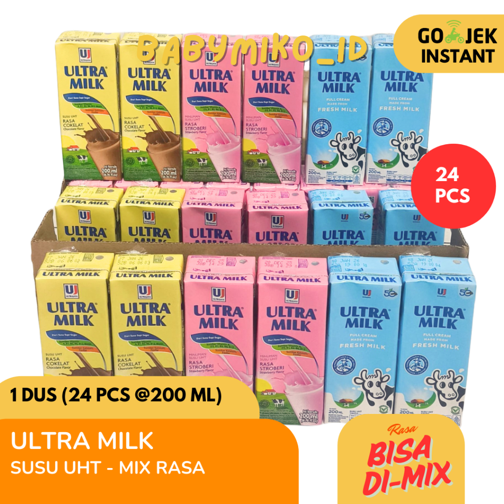 

[Harga Agen] Susu Ultra Milk Mix Rasa, Susu UHT UltraMilk Rasa Bisa di-Mix 1 karton isi 24 pcs@200ml