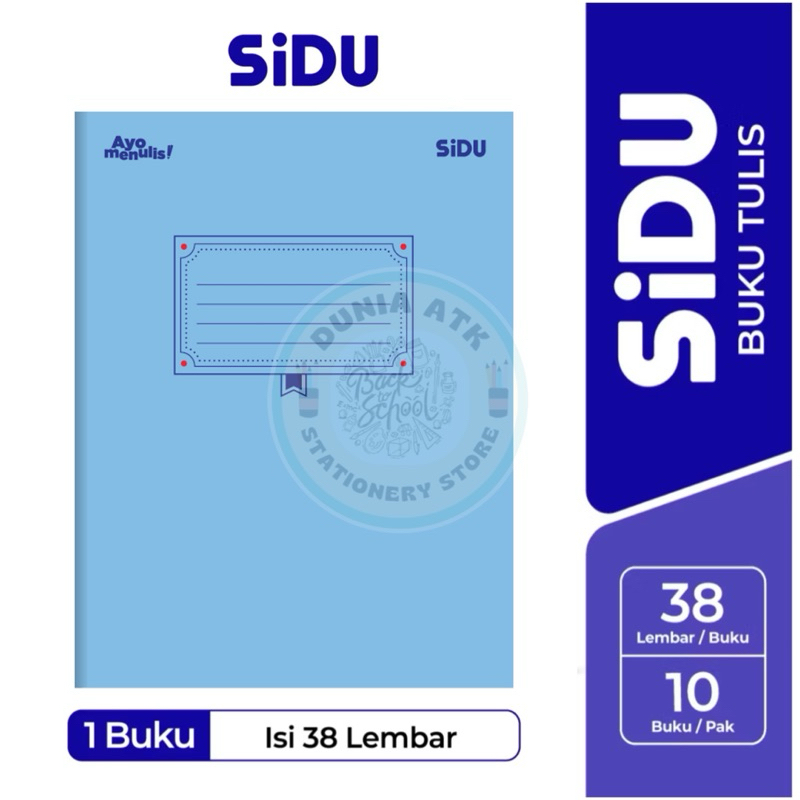 1 KODI 20 Pcs BUKU TULIS SiDU 38 LEMBAR 20 BUAH