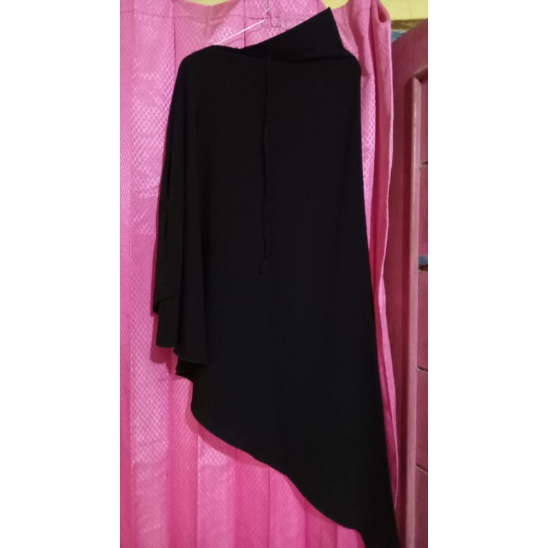 PRELOVED Khimar Syar'i Hitam Ped