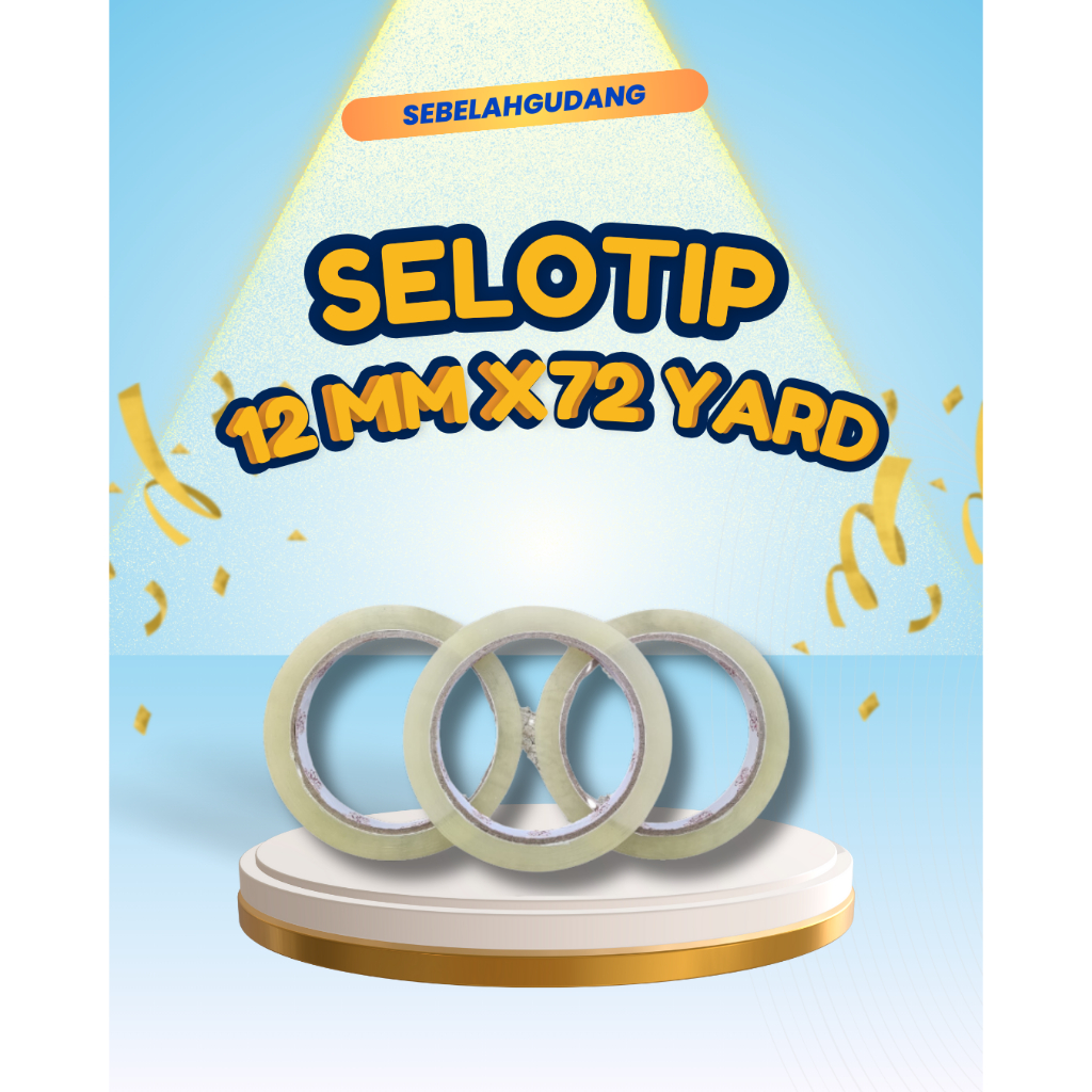 

Selotip / Isolasi Bening 12mm x 72Yard