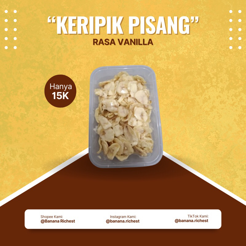 

Keripik Pisang Varian Rasa Vanilla || Hanya 15K