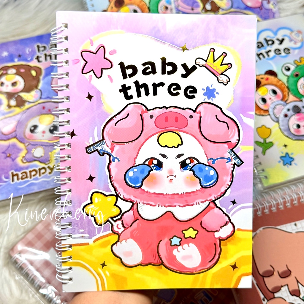 

Baby Three Buku Ring A5 Emboss Gold Cover