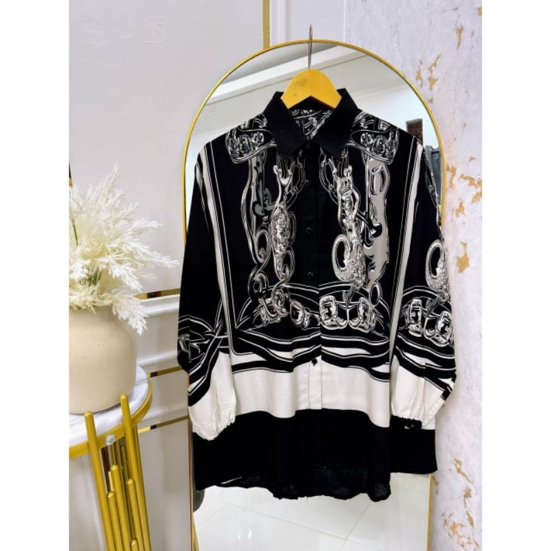 KEMEJA RAYON OVERSIZE MOTIF BAHAN RAYON VISCOSE