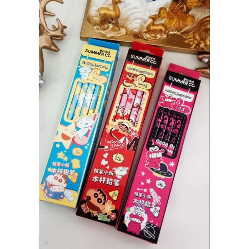 

Pensil batang pensil Kayu ori Lisensi License Crayon Shinchan