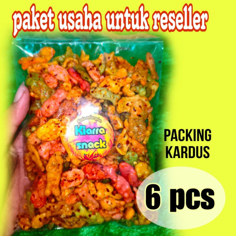 

KERUPUK SEBLAK IKAN JADUL PAKET 6PCS Untuk reseller Cemilan pedas Net 150gram
