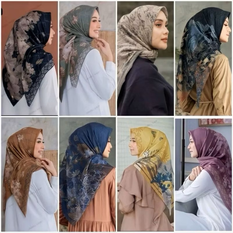 Segiempat Voal Motif Deenay