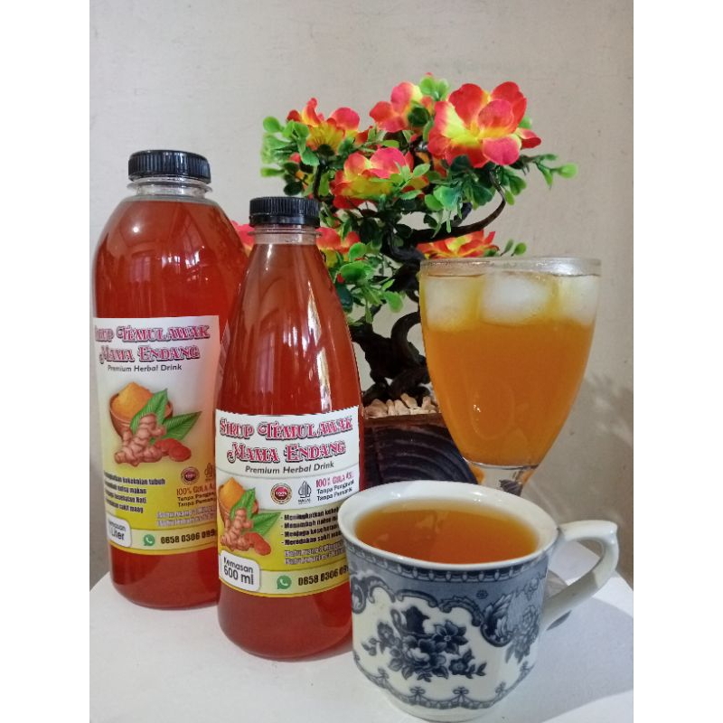 

Sirup Temulawak Asli manis segar 600ml - Premium herbal drink|Sirup homemade| Meningkatkan Daya tahan tubuh dan kesehatan |100% gula asli