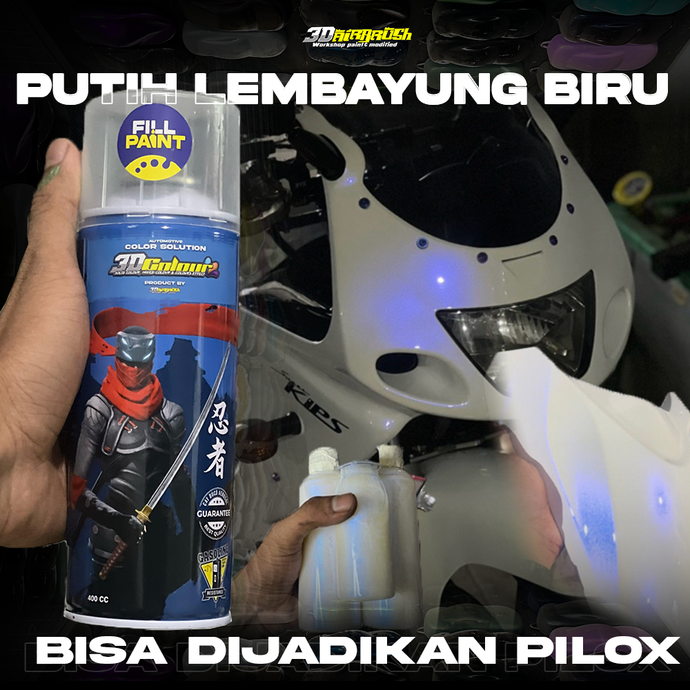 ( BISA DIJADIKAN PILOX ) CAT PUTIH LEMBAYUNG BIRU / EFEK LEMBAYUNG BIRU
