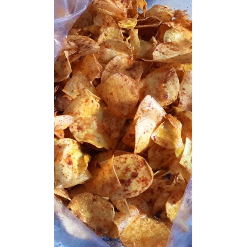

Keripik Talas Pedas Balado 500g