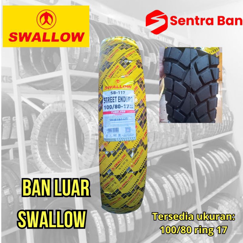 Ban luar ring 17 swallow street sb117 enduro 100/80 tubeless