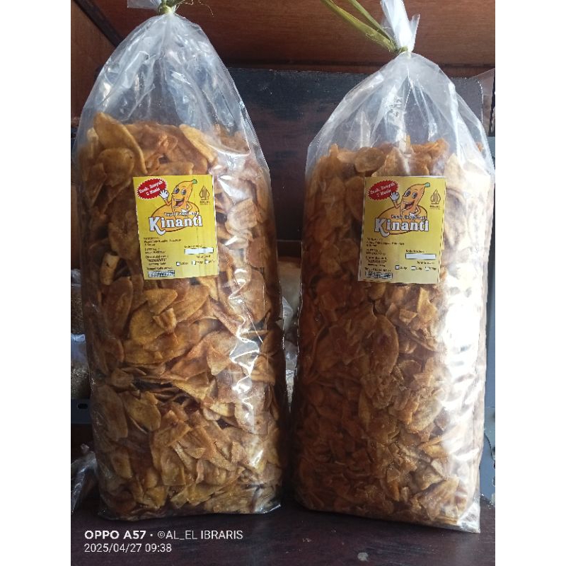 

Pisang kepok Kinanti manis kemasan 250gram