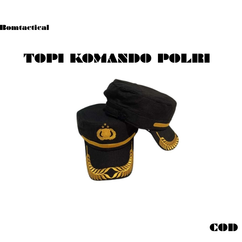 TOPI KOMANDO,TOPI POLRI BORDIR