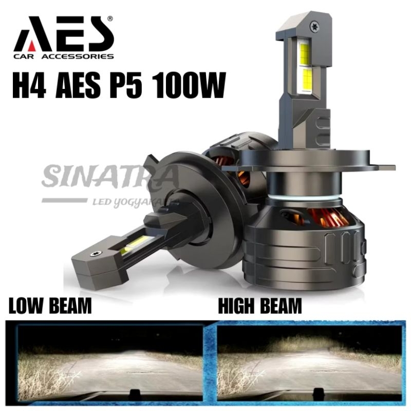 Lampu Mobil H4 AES Turbo P5 100W Hi-loo Superbright