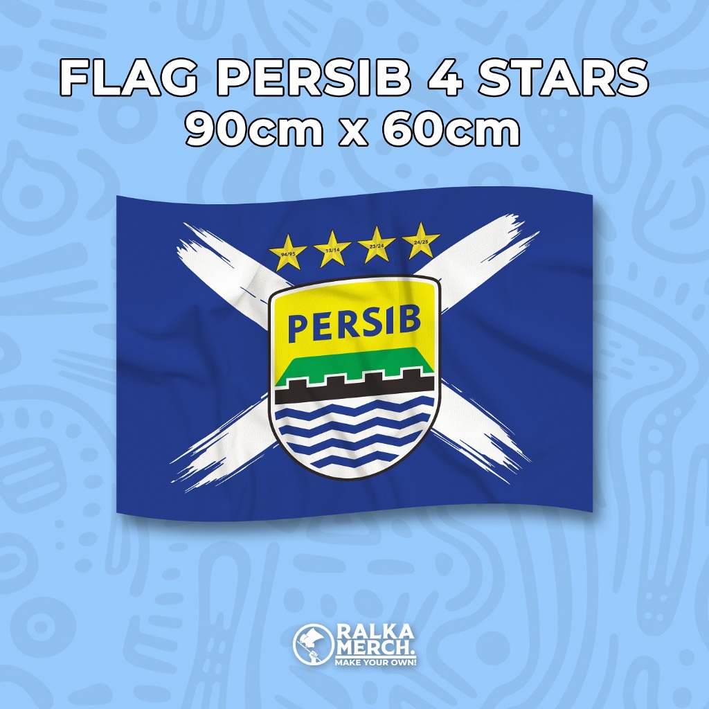 Flag Persib 4 Stars | Bendera Persib Juara | ralkamerch