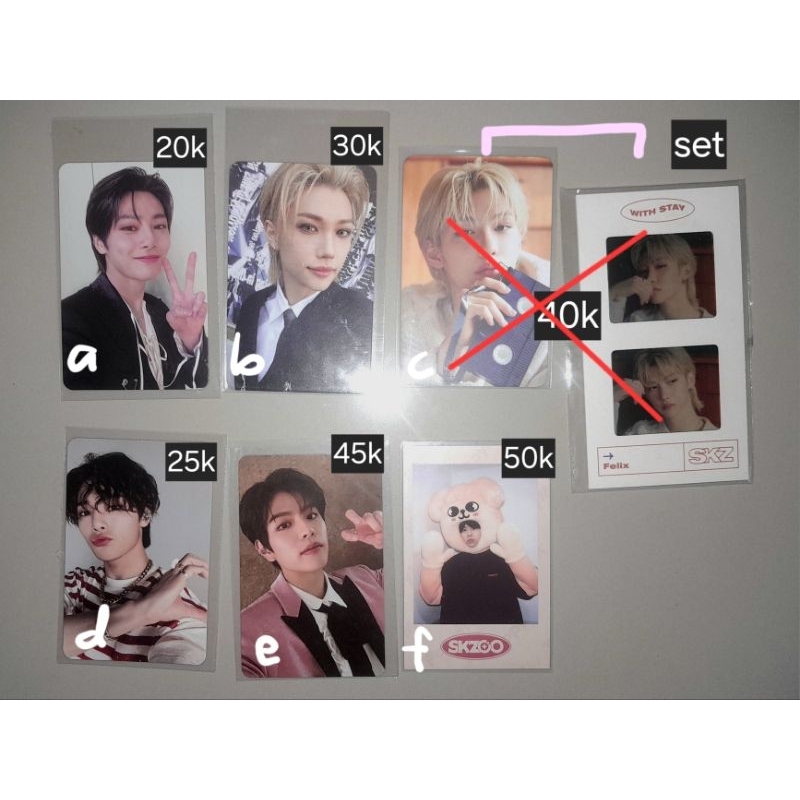 Repriced PC Official Photocard Polaroid Stray Kids Felix Seungmin I.N Maxident 5 Star S Class SKZOO 