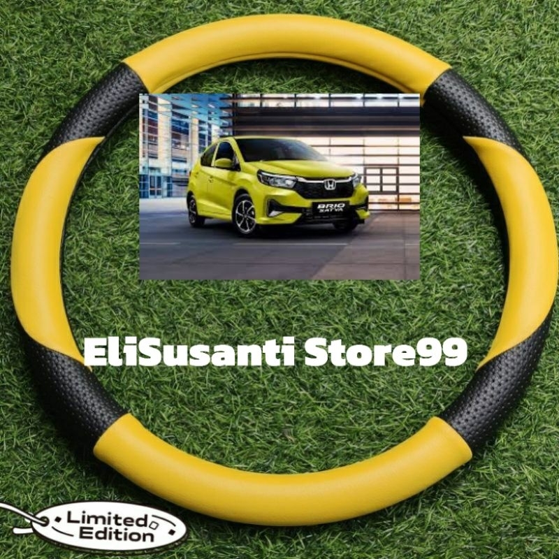 Sarung stir mobil Brio ,cover stir mobil Brio,pelindung stir motif sabit