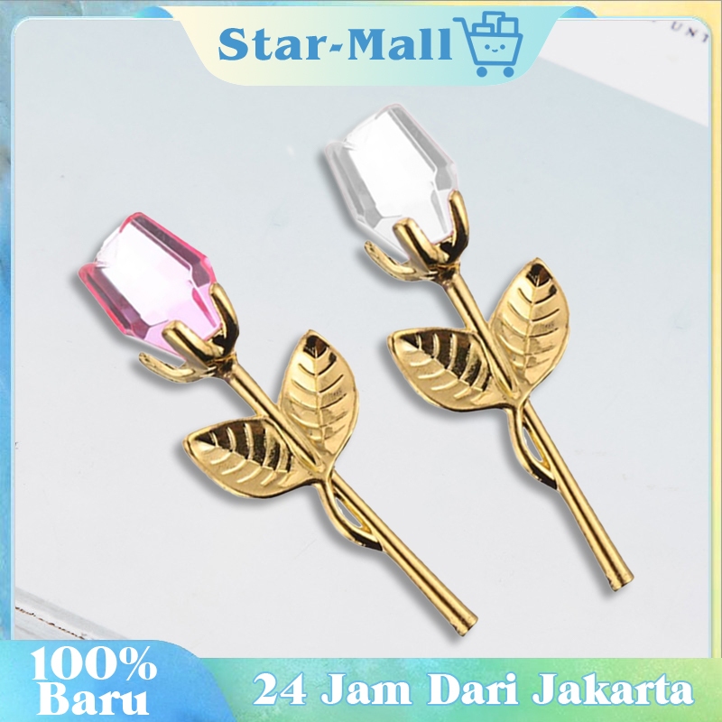 Bunga Mawar Gold Mewah / Bunga Kristal Rose / Kerajinan Bunga Mawar