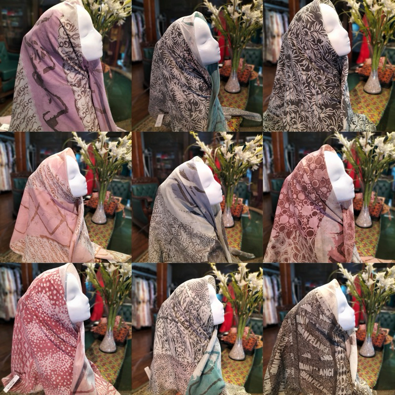 Voille Silk Abstrak Dian Pelangi Scarf dian pelangi