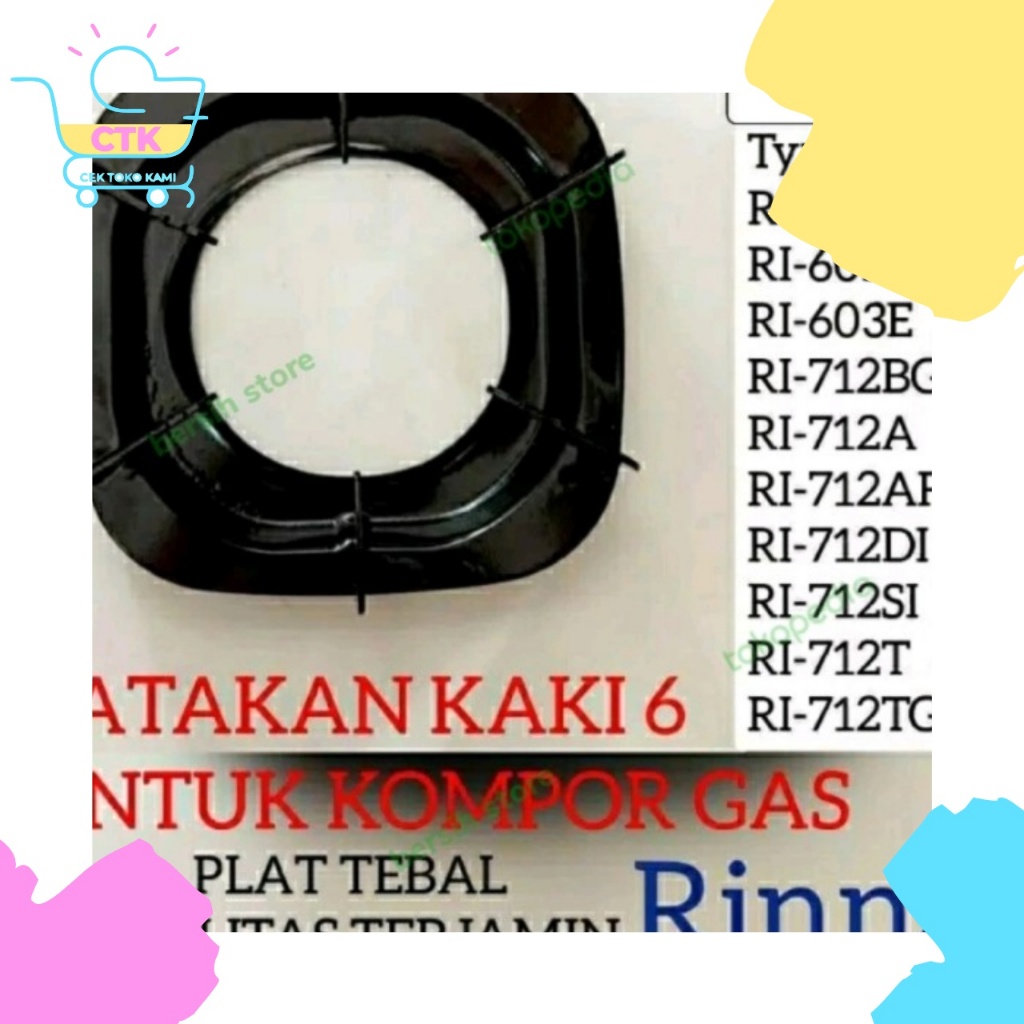 Tatakan / Pemanggang / Dudukan Kompor Rinnai Kaki 6 Las