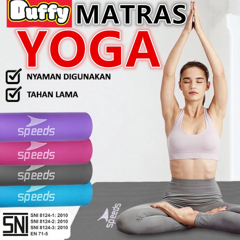 55HARGA SPESIAL Duffy toysCOD Matras Yoga Mat NBR Premium  Tebal 1mm Elastis Free Tas  Karpet Gym Ol