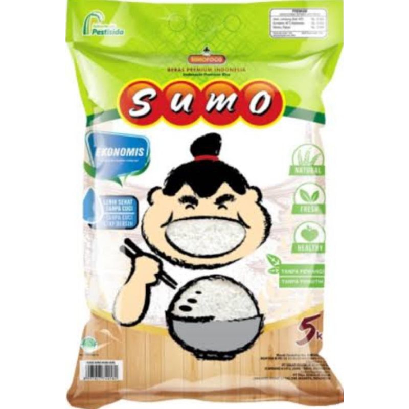 

(KHUSUS NEXT DAY, REGULER, HEMAT, KARGO) Beras Premium Sumo Hijau 5 KG / Beras Premium Sumo Ijo 5KG
