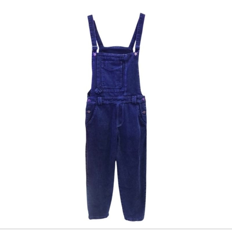 KULOT OVERALL DEWASA DENIM PEREMPUAN PANJANG WANITA TERBARU / OVERALL CELANA LONGGAR SNIW BLACK PREM