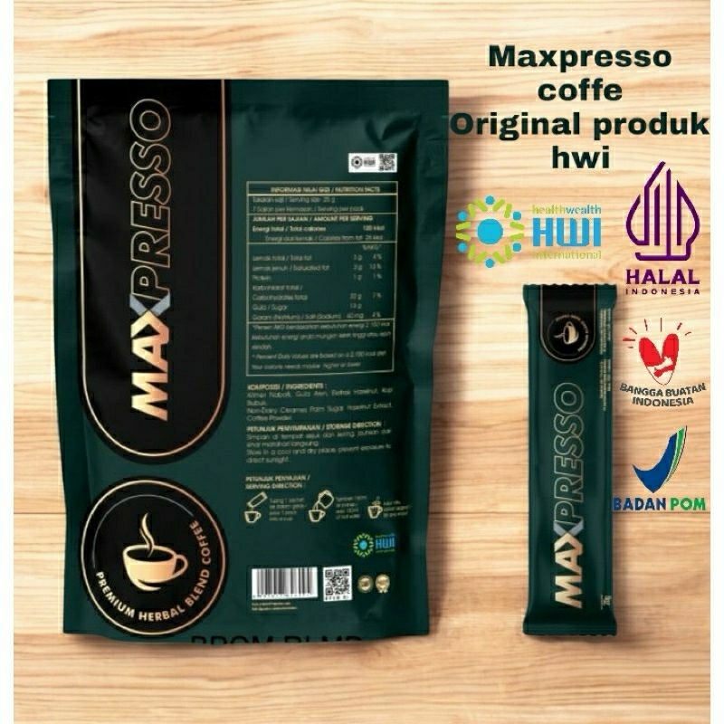 

MAXPRESSO kopi herbal penambah stamina ecer harga 1 sachet