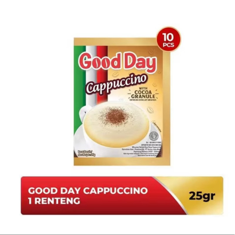 

Good Day Cappucino 1 Renceng ( Hanya 10pcs )