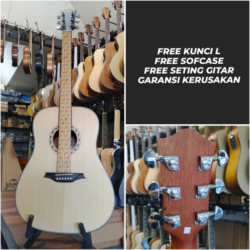 GITAR AKUSTIK BROMO MODEL BAB1 ORIGINAL