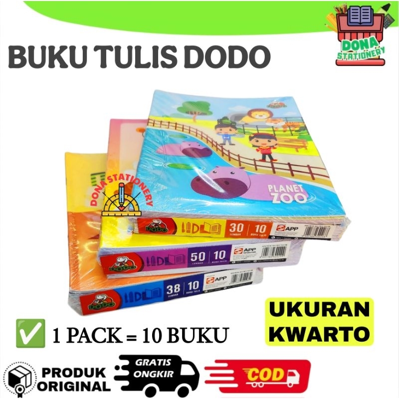

BUKU TULIS DODO 30 & 38 LEMBAR 10 BUKU / BUKU TULIS MURAH