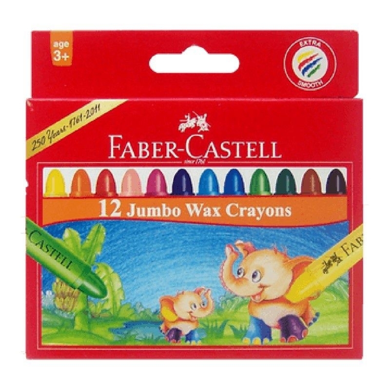 

Crayon Wax Jumbo Faber Castell 12 Warna 90mm Promo