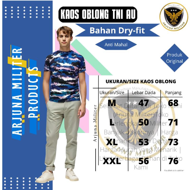 Kaos Loreng TNI AU Dryfit  | Kaos Tactical Army Pria Lengan Pendek | Kaos Oblong TNI AU Dryfit | Kao