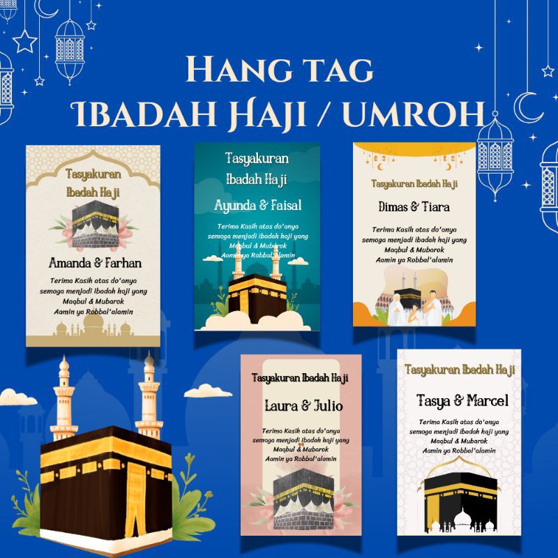 Hang Tag Tasyakuran Haji/umroh/hang tag souvenir/harga per 10pcs