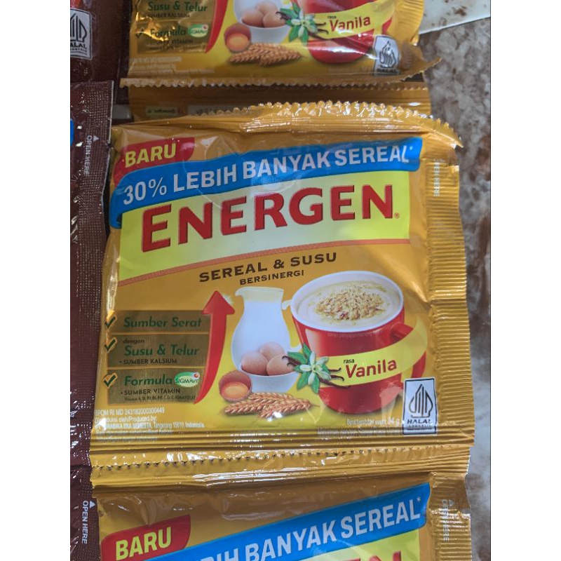 

Maknyuss1 Energen Sereal & Susu 10 Sachet Varian Rasa Cokelat-Rasa Vanila-Rasa Kacang Hijau
