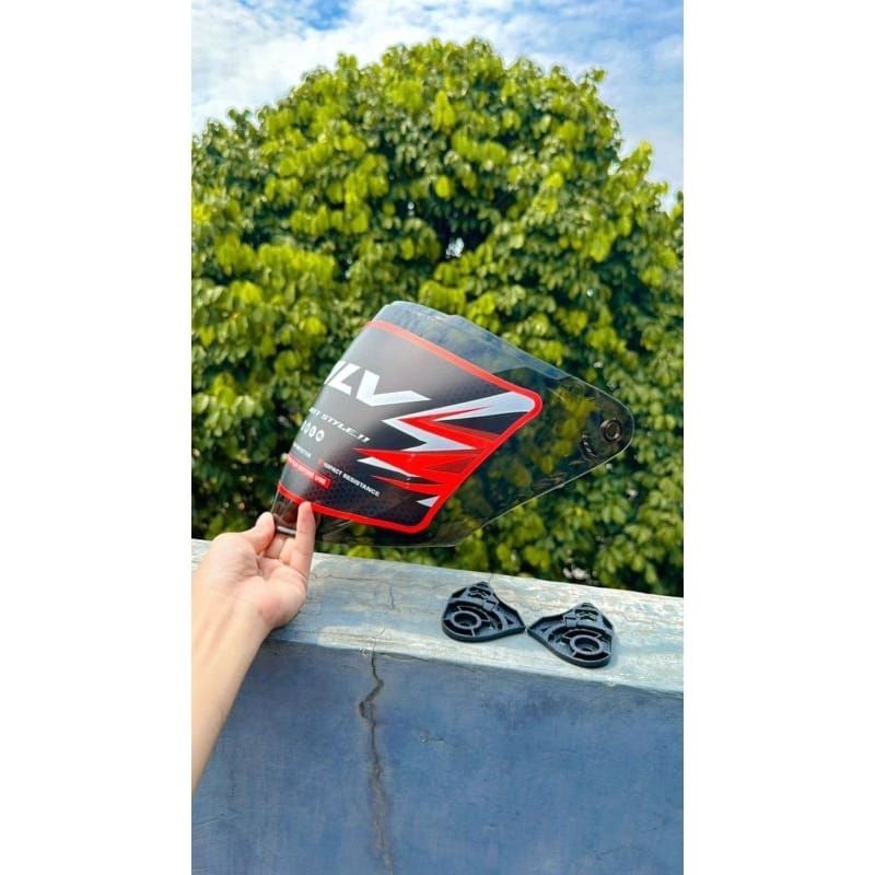 Kaca Flat Visor Helm Alv Ultron Alv ultron pro Hitam Bening Silver Blue Red Ready