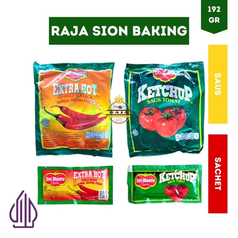 Delmonte Saus Tomat Ketchup Sachet / Delmonte Saus Sambal Extra Hot Sachet