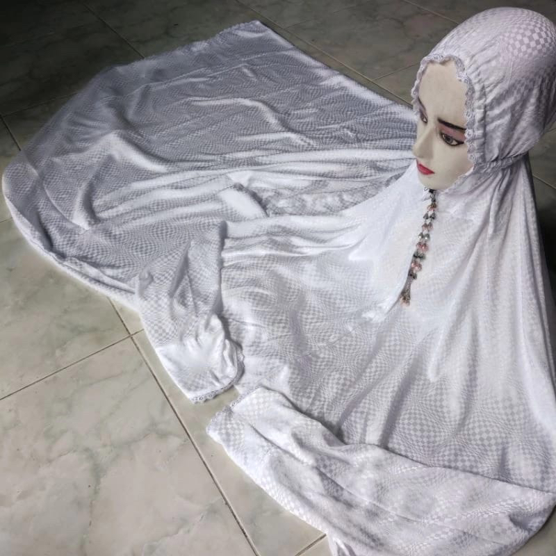 Mukena Sutra Blitz Polos Terusan