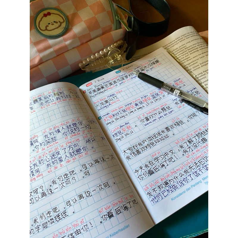 Buku tulis latihan mandarin Tjhen Wandra