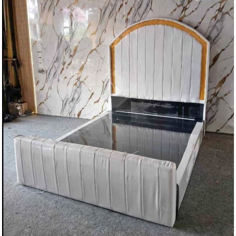 Divan tempat tidur list cermin kaca / divan set premium kaca cermin / divan kaca cermin 160x200 180x