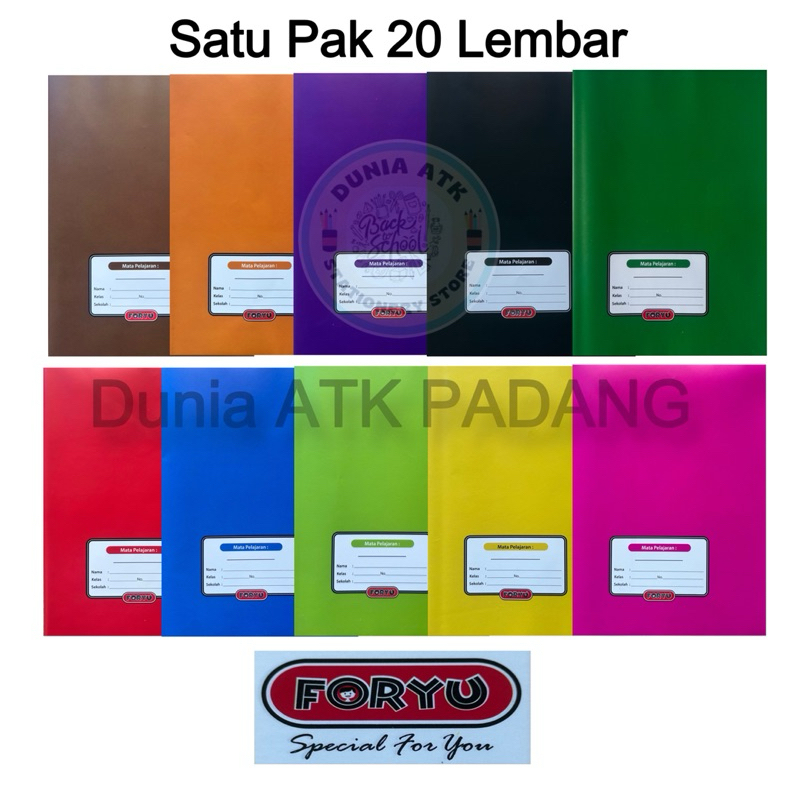 

1 PAK 20 LEMBAR! SAMPUL WARNA BUKU TULIS 20 LEMBAR