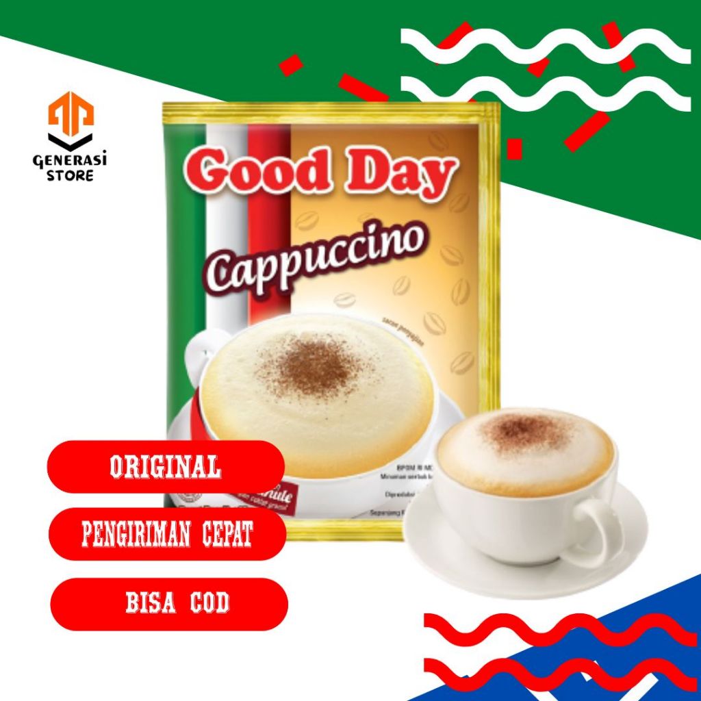 

Kopi Good Day Cappuccino Kemasan Sachet Bubuk 25 Gram