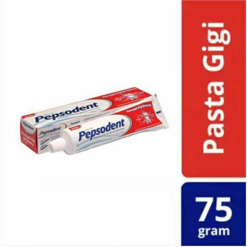 PEPSODENT PASTA GIGI PENCEGAH GIGI BERLUBANG 75gr | PEPSODENT MERAH PUTIH | PEPSODENT KEMASAN SEDANG