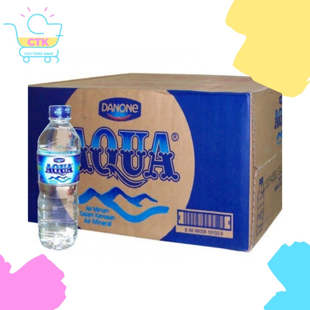 

KHUSUS INSTAN Aqua Botol Tanggung 600ml 24pcs Dus Kardus Karton Air Mineral Minum