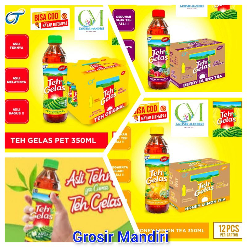 

Teh Gelas 350ml - Rasa – Teh Asli Segar, Siap Minum! - (1 Karton 12 Botol)