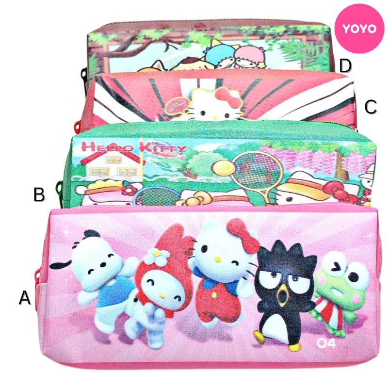 

YOYO Tempat Pensil Karakter HELLO KITTY 04 JUMBO Lucu Zipper Resleting