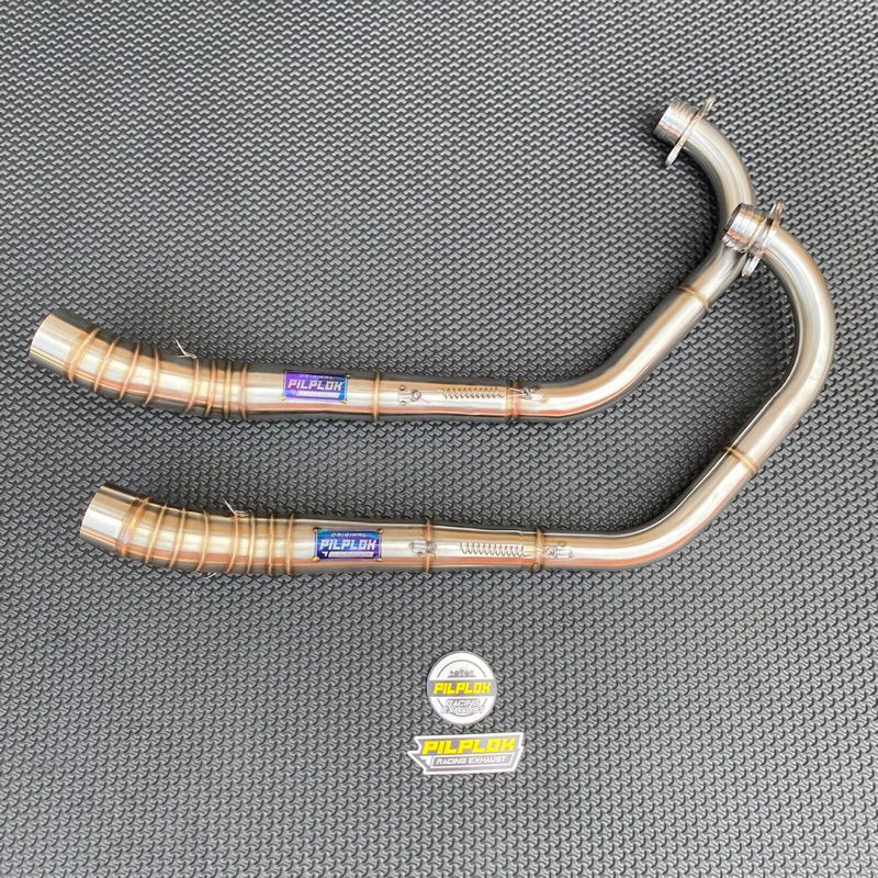 Leher Header Knalpot Emblem Model Titanium Leheran Original Pilplok Racing Exaust